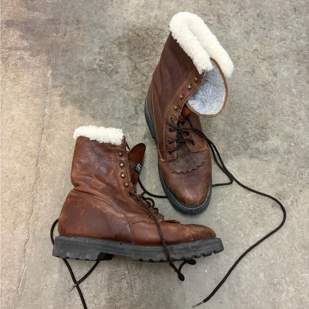 Vibram sole‎ tassel Brown Leather Boots